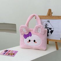 Fashion Pink Plush Cartoon Shoulder Bag