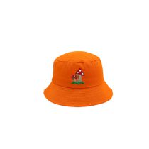 Fashion Orange Cotton Printed Bucket Hat
