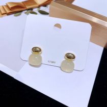 Fashion Gold Resin Square Earrings