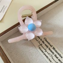 Fashion 8# Gripper-light Pink Acrylic Flower Clip