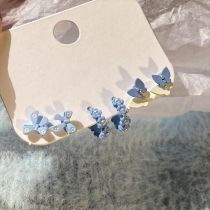Fashion Blue (six-piece Set) Alloy Geometric Earring Set