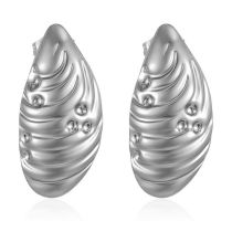 Fashion Silver Stainless Steel Irregular Earrings