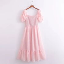 Fashion Pink Chiffon Texture Long Skirt