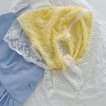Fashion 5# Light Yellow Lace Triangle Headscarf