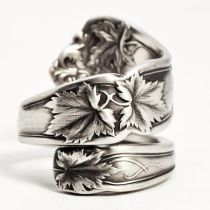 Fashion Silver Alloy Leaf Open Ring