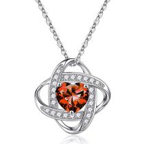 Fashion Red Copper And Diamond Wrap Necklace