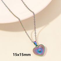Fashion Color 6 Stainless Steel Love Necklace