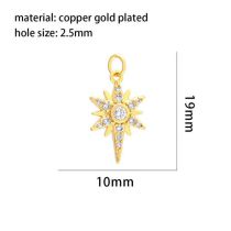 Fashion 10# Copper Inlaid Zirconium Geometric Pendant