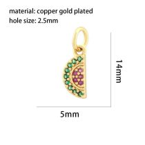 Fashion Watermelon Copper Inlaid Zirconium Geometric Pendant
