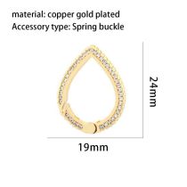 Fashion Drop Shape Copper Inlaid Zirconium Geometric Pendant