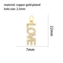 Fashion 5# Copper Inlaid Zirconium Geometric Pendant