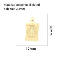 Fashion Golden 3 Copper Inlaid Zirconium Geometric Pendant