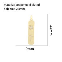 Fashion Cross Copper Inlaid Zirconium Geometric Pendant