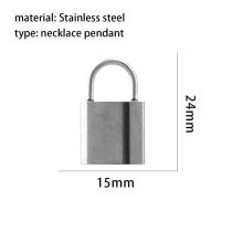 Fashion Silver 4 Stainless Steel Lock Key Pendant