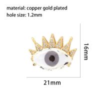 Fashion Grey Copper Inlaid Zirconium Eye Pendant