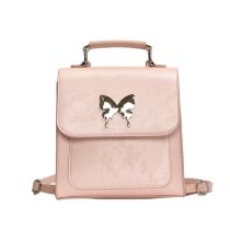 Fashion Pink Smudged Bow Large-capacity Hand-held Backpack