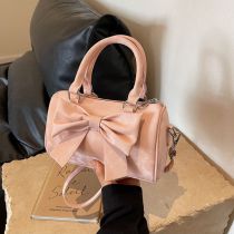 Fashion Pink Bow Tie Large Capacity Crossbody Bag