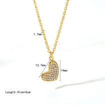 Fashion Necklace Stainless Steel Diamond Love Necklace