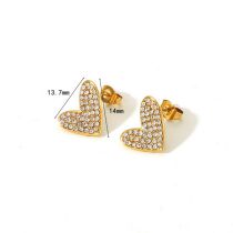 Fashion Earrings Stainless Steel Diamond Love Earrings