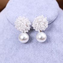 Fashion Earrings 5 Geometric Diamond Pearl Earrings