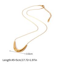 Fashion Gold Stainless Steel Curved Necklace