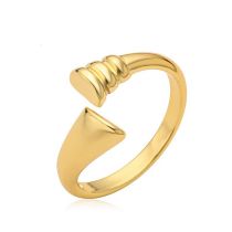 Fashion Gold Gold Plated Copper Glossy Geometric Open Ring