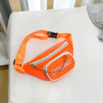 Fashion Orange Canvas Letter Crossbody Bag