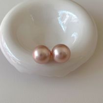 Fashion 16mm Pearl Earrings Gold Plated Frosted Pearl Earrings