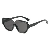 Fashion Black Frame All Gray Film C5 Pc Large Frame Sunglasses