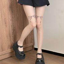 Fashion Color Bow Tattoo Stockings