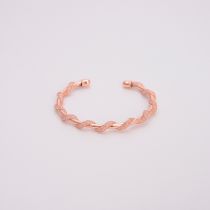 Fashion Style P Rose Gold Gold-plated Copper Geometric Wrap Open Bracelet