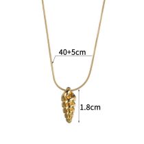Fashion Gold Stainless Steel Thread Pendant Necklace