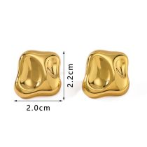 Fashion Gold Irregular Square Earrings