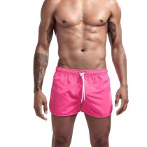 Fashion Rose Red Polyester Lace-up Men's Shorts