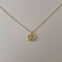 Fashion Gold Metal Geometric Love Necklace