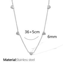 Fashion Silver Necklace Titanium Steel Love Necklace