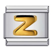 Fashion Z Titanium Steel Gold Plated 26 Letter Module Accessories