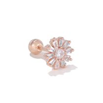 Fashion 9# Copper Diamond-encrusted Geometric Piercing Nails (single)