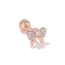 Fashion 12# Copper Diamond-encrusted Geometric Piercing Nails (single)