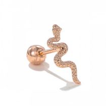 Fashion 30# Copper Diamond-encrusted Geometric Piercing Nails (single)