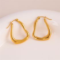 Fashion Square Twisted Earrings Stainless Steel Twisted Earrings