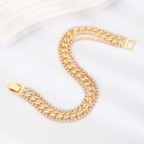 Fashion Gold Alloy Diamond Chain Bracelet