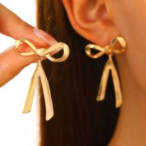 Fashion Golden 2 Copper Bow Earrings