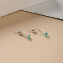 Fashion 10# Alloy Diamond Round Stud Earrings
