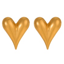 Fashion Gold Copper Love Earrings