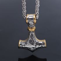 Fashion Silver Alloy Geometric Hammer Necklace