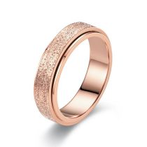 Fashion 6m Rose Gold Stainless Steel Round Ring