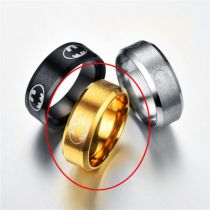 Fashion 8mm Golden No. 13 Titanium Steel Geometric Round Men's Ring