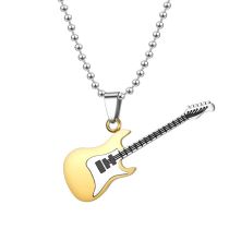 Fashion Golden Guitar Stainless Steel Guitar Necklace