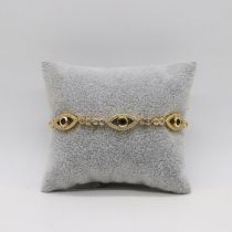 Fashion 4# Metal Diamond Eye Bracelet